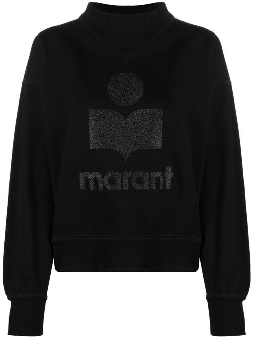 Moby sweatshirt with logo and high neck MARANT ETOILE | SW0003FAA1M77E01BK